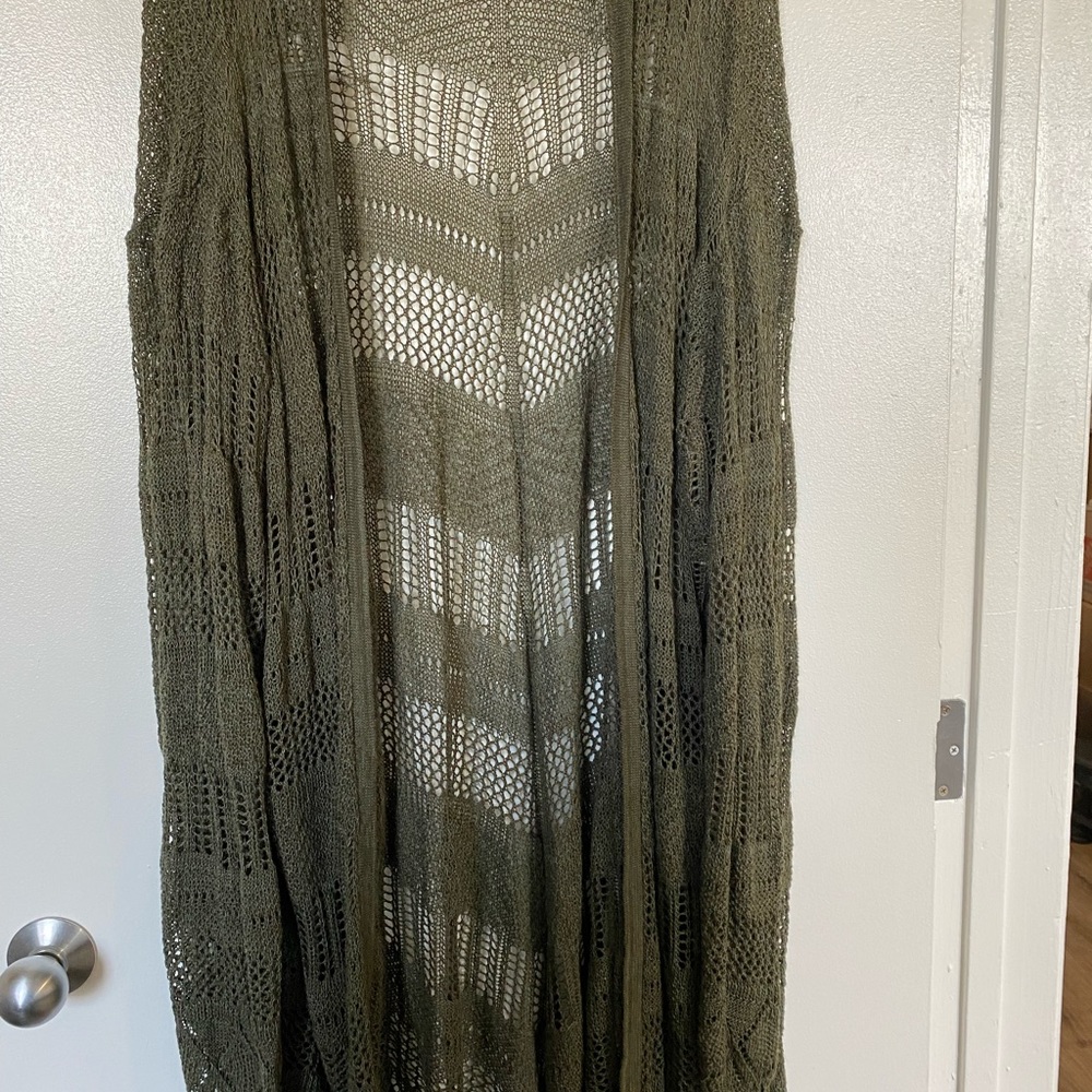 Dark green cardigan
